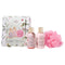 The Kind Edit Co. Spa Botanique Mini Shower Gift Set 100ml Body Wash + 100ml Body Lotion + Shower Flower + Bag